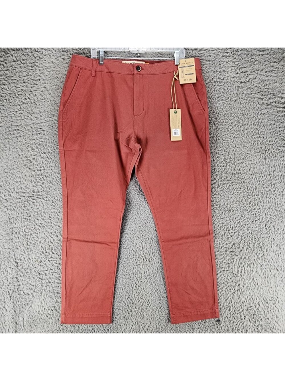 Tailor Vintage Pants Mens 38x30 Red Stretch High Rise Slim Fit *NWT*